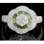 Stunning 1.00 ct Fancy Green & White Diamond Ring