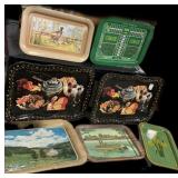 (7) Vintage Trays