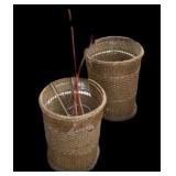 (2) Wicker Hamper Size Baskets