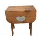 Handmade Heart Design Table