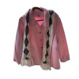 2x Like New Kim Rogers Quilted Jacket & Scarf