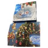 (2) Crystal  West Germany Canapé Trays