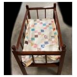 Vintage Wooden Doll Bed w