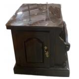 Glass Top Mag Rack End Table