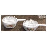 (2) PCS Estate Corning Ware  Pot Set With Lids