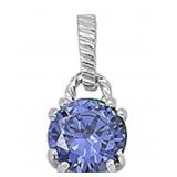 Round 2.10 ct Tanzanite Solitaire Pendant