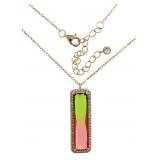 Elongated 5.20 ct Watermelon Tourmaline Necklace