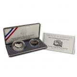 1991 Two Coin Mount Rushmore Anniversary Coins