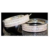 Channel Set Swarovski Fashion Hoop Earrings