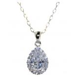 Beautiful Pear Cut White Topaz Necklace