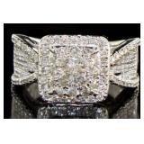 10kt Gold Cushion Cut 1.00 ct Diamond Ring