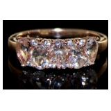 Natural 1.96 ct Morganite Anniversary Ring