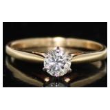 14kt Gold Brilliant 1/2 ct Diamond Soliatire Ring