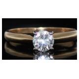 14kt Gold 1/2 ct Brilliant Diamond Soliatire Ring