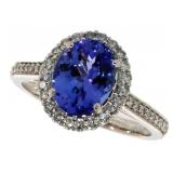 14k Gold 2.52 ct Tanzanite & Diamond Ring