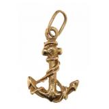 14kt Gold Anchor Pendant