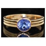 18kt Gold 1.25 ct Natural Ceylon Sapphire Ring