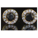 Brilliant 2.50 ct Onyx Solitaire Earrings