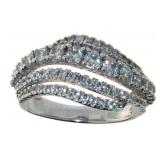 14kt Gold Brilliant 1.40 ct Diamond Wave Ring