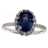 14k Gold 3.18 ct Alexandrite & Diamond Ring