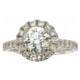 14k Gold 1.87 ct Round Brilliant Lab Diamond Ring