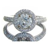 14kt Gold Round 1.48 ct Diamond Ring