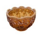 Fenton Frosted Amber Bowl