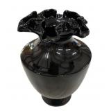 Ruby Ruffled Edge Vase