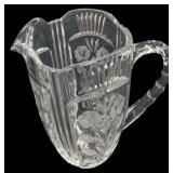 Etched Glass Pitcher