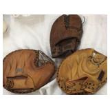 (3) PCS Estate Baseball Gloves