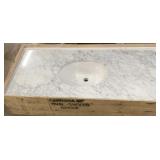 48 " Carrara Oval Sink Top