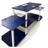 Blue & White Entertainment Shelf