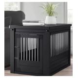 Gray End Table Style Dog Kennel