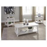 T488 Ashley Antique White Coffee & 2 End Tables