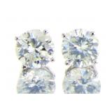 14kt Gold 1.28 ct Brilliant Diamond Stud Earrings