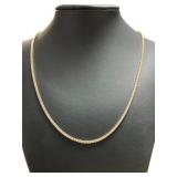 14kt Gold 6.53 ct 22.5" Diamond Tennis Necklace