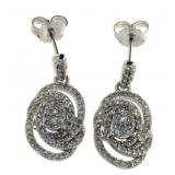 10kt Gold Brilliant 1/2 ct Diamond Dangle Earrings