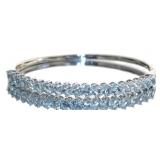 Natural 5.00 ct Aquamarine Bangle Bracelet