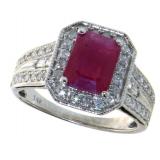 14k Gold 2.02 ct Ruby & Diamond Ring