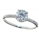 14kt Gold 1.24 ct Round Brilliant Lab Diamond Ring