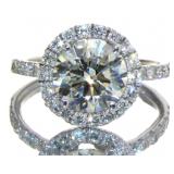 14kt Gold 3.06 ct Round Brilliant Lab Diamond Ring