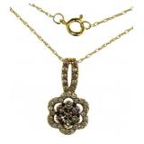 10kt Gold Brilliant 1/3 ct Diamond Necklace