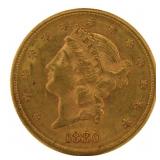 1880-S Liberty Head $20.00 Gold Double Eagle