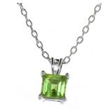 Princess Cut Peridot Necklace