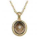 Oval Genuine 5.50 ct Smoky Quartz Pendant