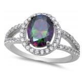 Stunning Oval 2.50 ct Mystic Topaz Designer Ring