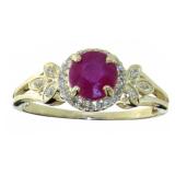 10k Yellow Gold 1.20 ct Ruby & Diamond Ring