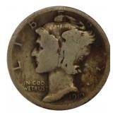 1919-D Mercury Silver Dime *Key Date