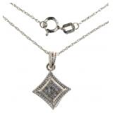 Princess Cut Diamond Necklace