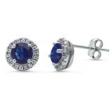 Gorgeous 2.00 ct Sapphire Solitaire Earrings